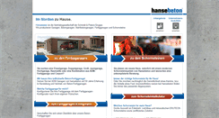 Desktop Screenshot of hansebeton.de